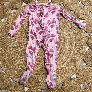 Posh peanut Bamboo heart Footed Bodysuit. 0-3 mo
